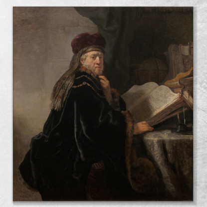 Studioso Nel Suo Studio Rembrandt van Rijn rvr171 quadro stampato su tela