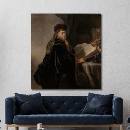 Studioso Nel Suo Studio Rembrandt van Rijn rvr171 quadro stampato su tela