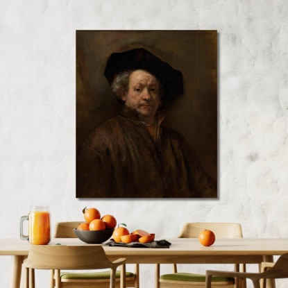 Autoritratto 2 Rembrandt van Rijn rvr173 quadro stampato su tela