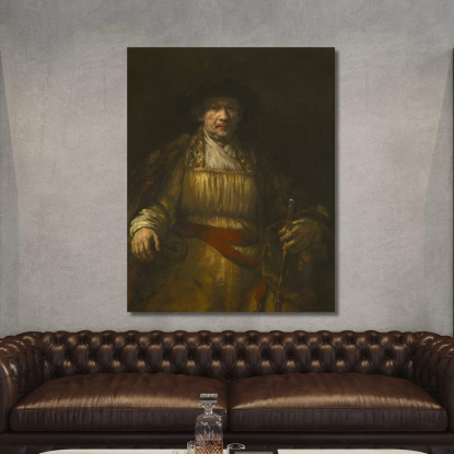 Autoritratto 4 Rembrandt van Rijn rvr175 quadro stampato su tela