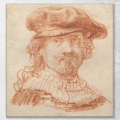 Autoritratto 5 Rembrandt van Rijn rvr176 quadro stampato su tela