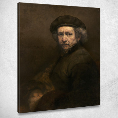 Auto Ritratto Rembrandt van Rijn rvr184 quadro stampato su tela