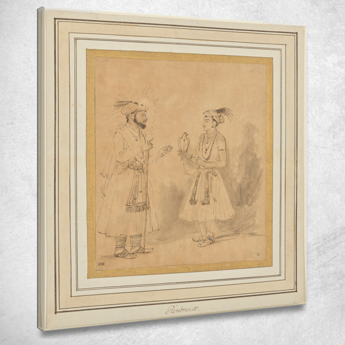 Shah Jahan E Dara Shikoh Rembrandt van Rijn rvr185 quadro stampato su tela