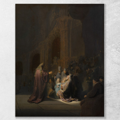Canto Di Lode Di Simeone Rembrandt van Rijn rvr187 quadro stampato su tela
