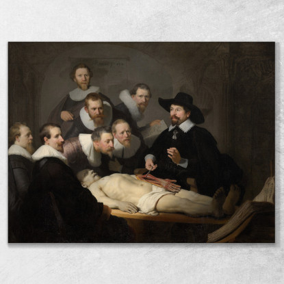 La Lezione Di Anatomia Del Dottor Nicolaes Tulp Rembrandt van Rijn rvr203 quadro stampato su tela