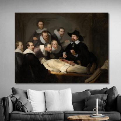 La Lezione Di Anatomia Del Dottor Nicolaes Tulp Rembrandt van Rijn rvr203 quadro stampato su tela