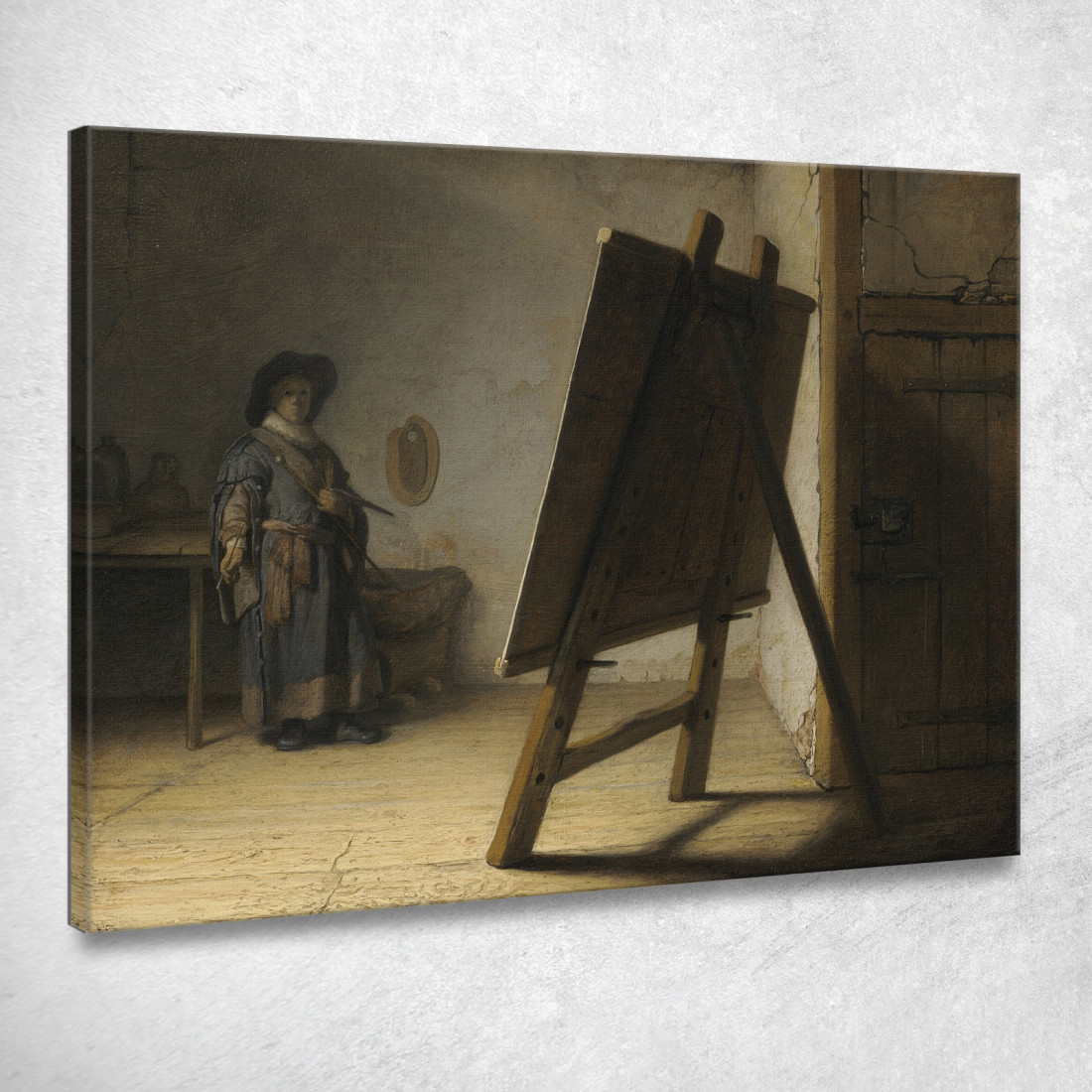 L'Artista Nel Suo Studio Rembrandt van Rijn rvr207 quadro stampato su tela