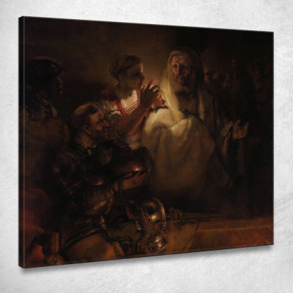 La Negazione Di San Pietro Rembrandt van Rijn rvr216 quadro stampato su tela