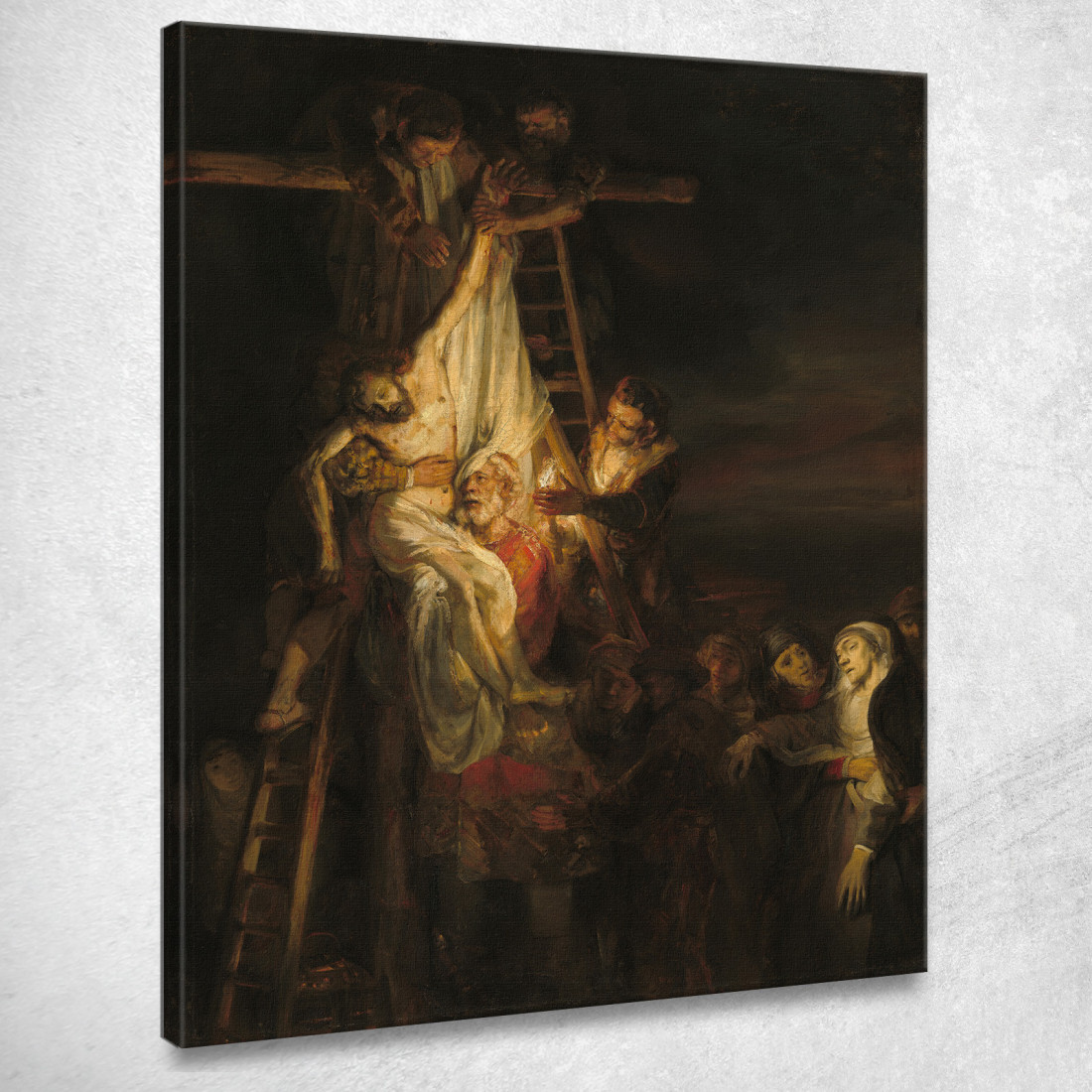 La Deposizione Dalla Croce Rembrandt van Rijn rvr218 quadro stampato su tela