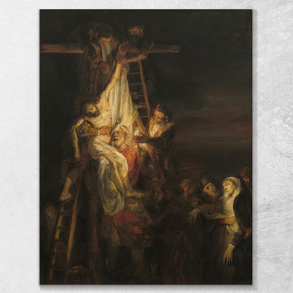 La Deposizione Dalla Croce Rembrandt van Rijn rvr218 quadro stampato su tela