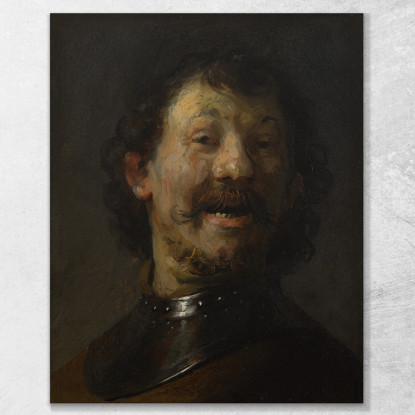 L'Uomo Che Ride Rembrandt van Rijn rvr233 quadro stampato su tela