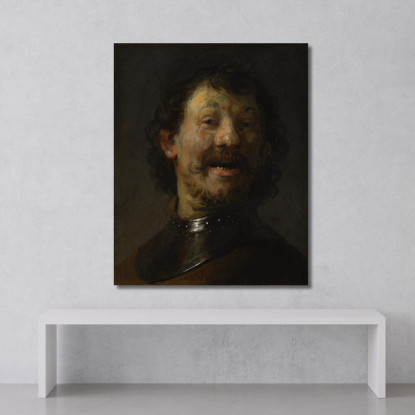 L'Uomo Che Ride Rembrandt van Rijn rvr233 quadro stampato su tela