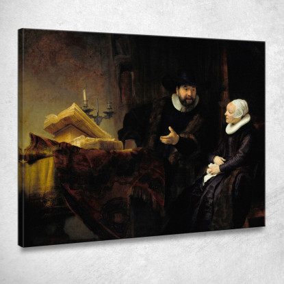 Il Predicatore Mennonita Anslo E Sua Moglie Rembrandt van Rijn rvr234 quadro stampato su tela