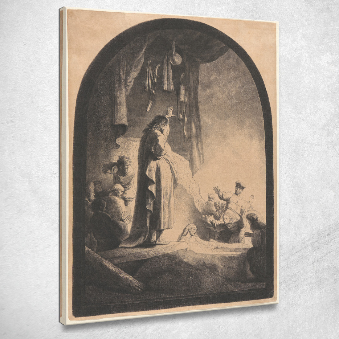 La Resurrezione Di Lazzaro 3 Rembrandt van Rijn rvr237 quadro stampato su tela