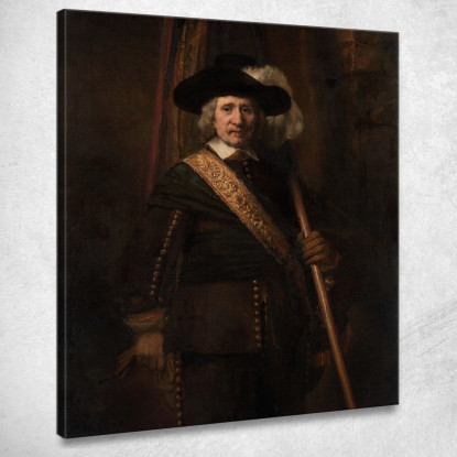 L'Alfiere Floris Soop Rembrandt van Rijn rvr244 quadro stampato su tela