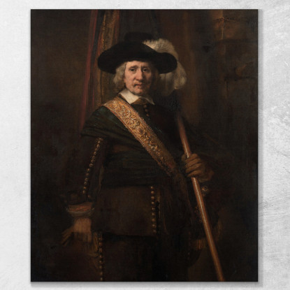 L'Alfiere Floris Soop Rembrandt van Rijn rvr244 quadro stampato su tela