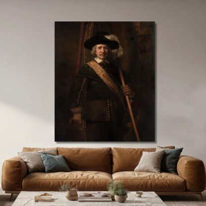 L'Alfiere Floris Soop Rembrandt van Rijn rvr244 quadro stampato su tela