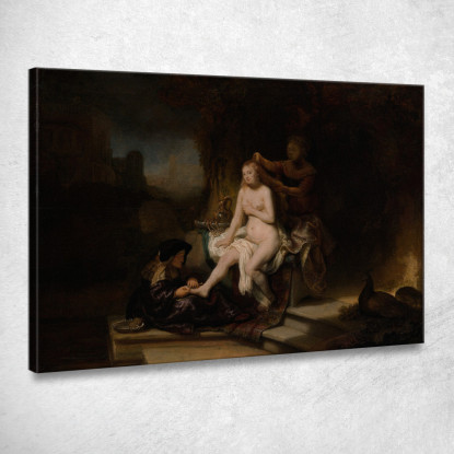 La Toilette Di Betsabea Rembrandt van Rijn rvr251 quadro stampato su tela