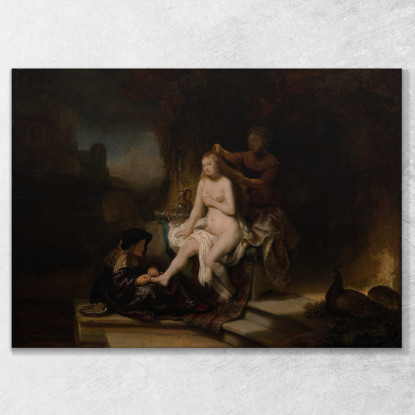 La Toilette Di Betsabea Rembrandt van Rijn rvr251 quadro stampato su tela