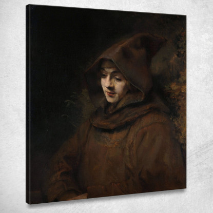 Tito In Abito Da Monaco Rembrandt van Rijn rvr259 quadro stampato su tela