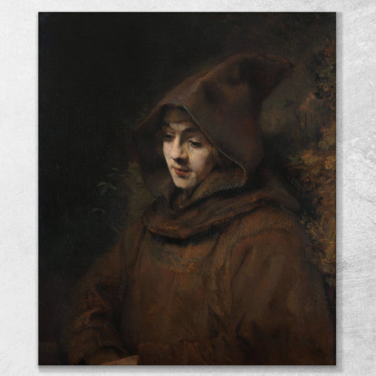 Tito In Abito Da Monaco Rembrandt van Rijn rvr259 quadro stampato su tela