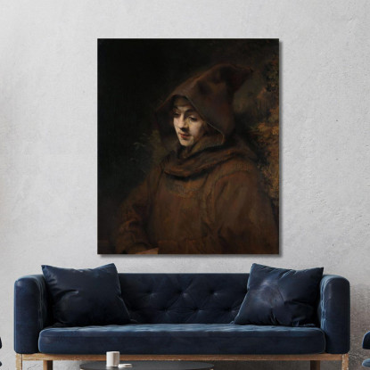 Tito In Abito Da Monaco Rembrandt van Rijn rvr259 quadro stampato su tela