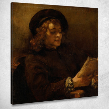 Titus Van Rijn Il Figlio Dell'Artista Che Legge Rembrandt van Rijn rvr260 quadro stampato su tela