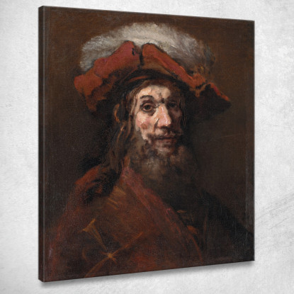 Schizzo Per Il Cavaliere Con Il Falco Rembrandt van Rijn rvr281 quadro stampato su tela