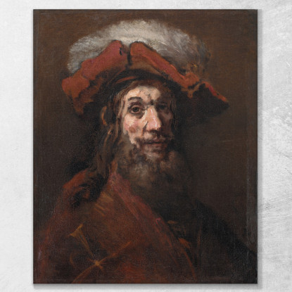 Schizzo Per Il Cavaliere Con Il Falco Rembrandt van Rijn rvr281 quadro stampato su tela