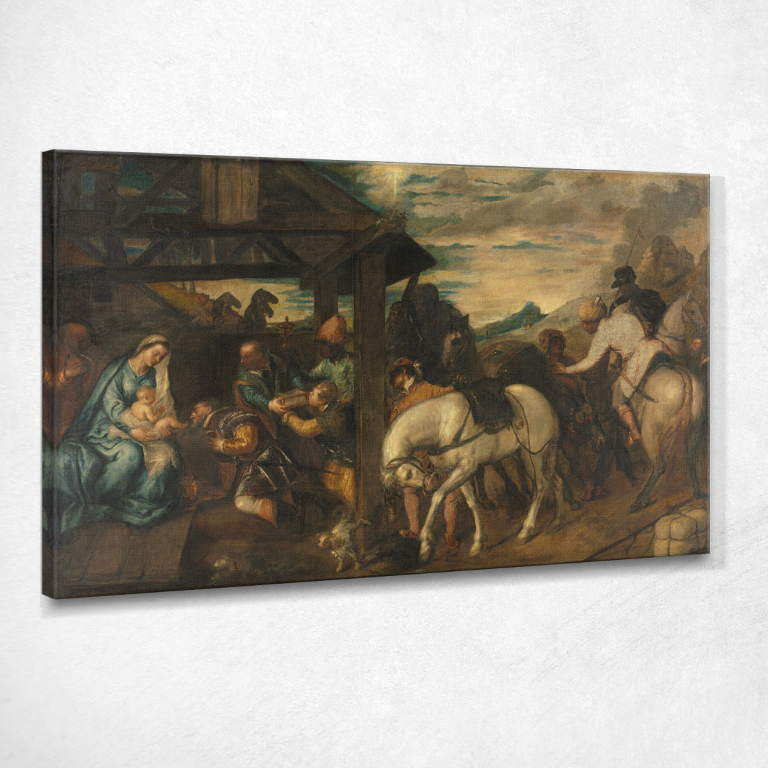 Adorazione Dei Magi Titian Tiziano Vecellio ttn3 quadro stampato su tela