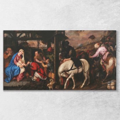 Adorazione Dei Magi Titian Tiziano Vecellio ttn4 quadro stampato su tela