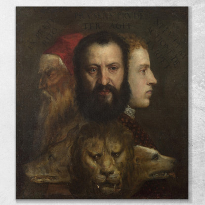 Un'Allegoria Della Prudenza Titian Tiziano Vecellio ttn5 quadro stampato su tela