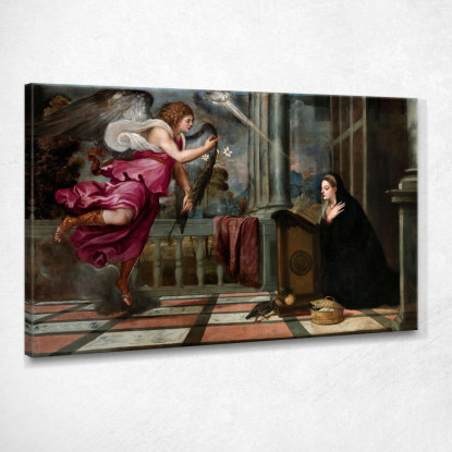 Annunciazione 1540 Titian Tiziano Vecellio ttn8 quadro stampato su tela