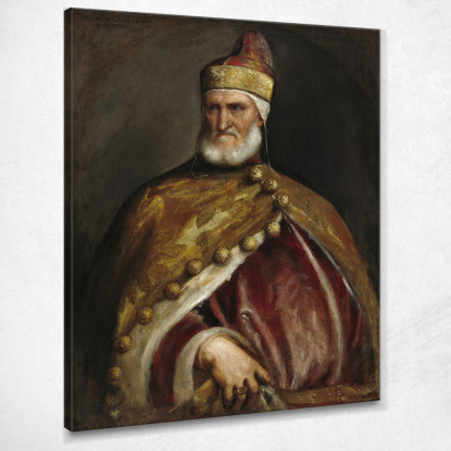 Doge Andrea Gritti Titian Tiziano Vecellio ttn22 quadro stampato su tela