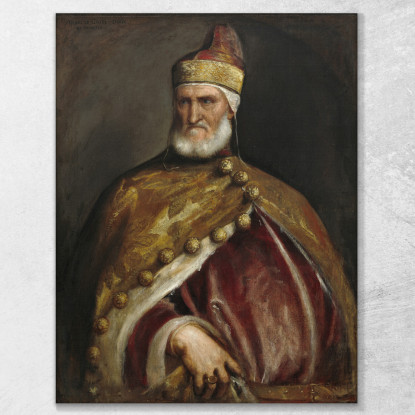 Doge Andrea Gritti Titian Tiziano Vecellio ttn22 quadro stampato su tela