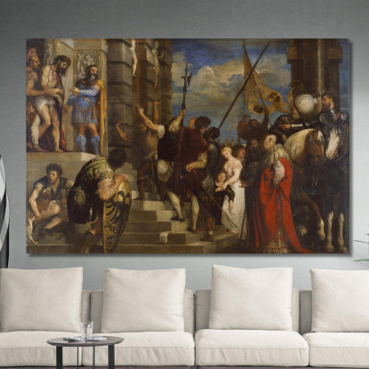 Ecce Homo 3 Titian Tiziano Vecellio ttn24 quadro stampato su tela