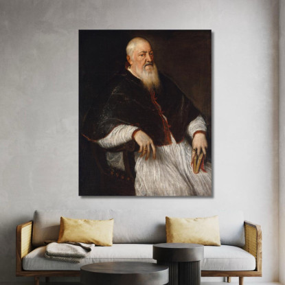 Filippo Archinto Titian Tiziano Vecellio ttn26 quadro stampato su tela