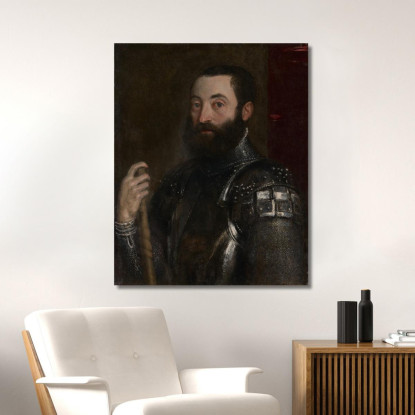 Ritratto Di Guidobaldo Ii Della Rovere Duca Di Urbino Titian Tiziano Vecellio ttn53 quadro stampato su tela