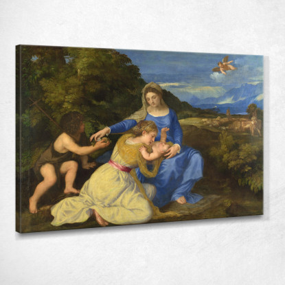 The Aldobrandini Madonna Titian Tiziano Vecellio ttn60 quadro stampato su tela