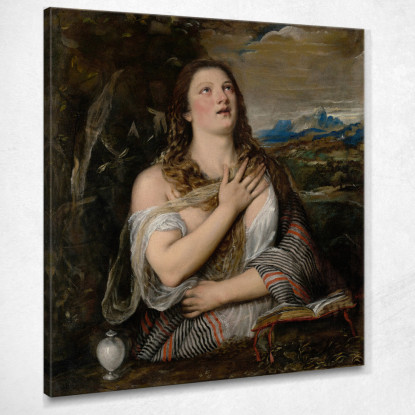 La Maddalena Penitente Titian Tiziano Vecellio ttn67 quadro stampato su tela