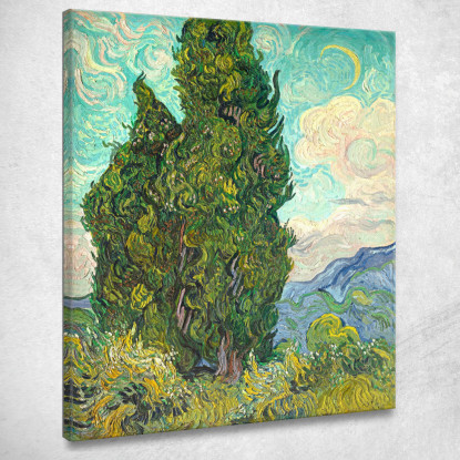 Cipressi Vincent van Gogh vvg6 quadro stampato su tela