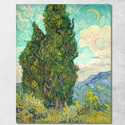 Cipressi Vincent van Gogh vvg6 quadro stampato su tela