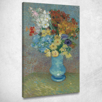 Fiori In Un Vaso Blu Vincent van Gogh vvg9 quadro stampato su tela