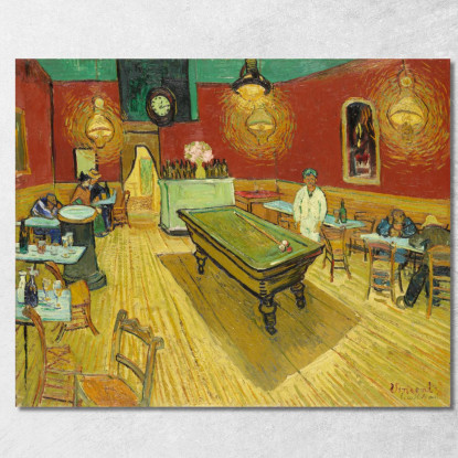 Caffè Notturno Vincent van Gogh vvg10 quadro stampato su tela