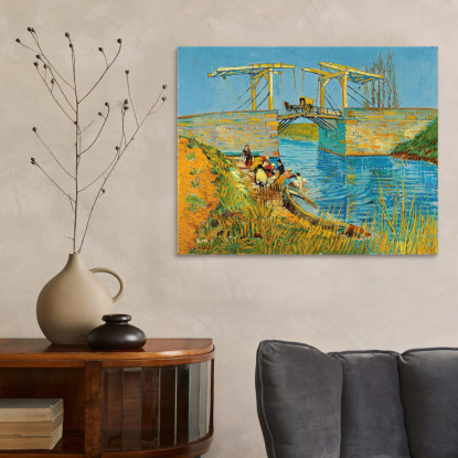 Il Ponte Di Langlois Ad Arles Vincent van Gogh vvg12 quadro stampato su tela