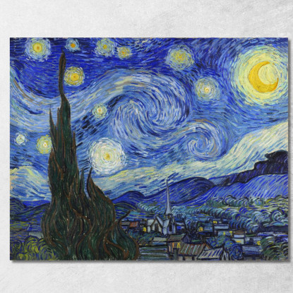 La Notte Stellata Vincent van Gogh vvg14 quadro stampato su tela