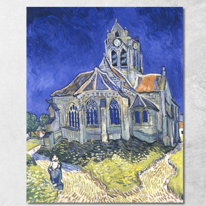 La Chiesa Di Auvers Vincent van Gogh vvg22 quadro stampato su tela