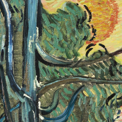 Pini Al Tramonto Vincent van Gogh vvg68 quadro stampato su tela