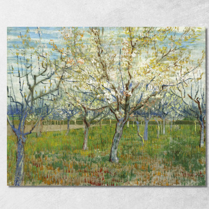 Il Frutteto Rosa Vincent van Gogh vvg77 quadro stampato su tela