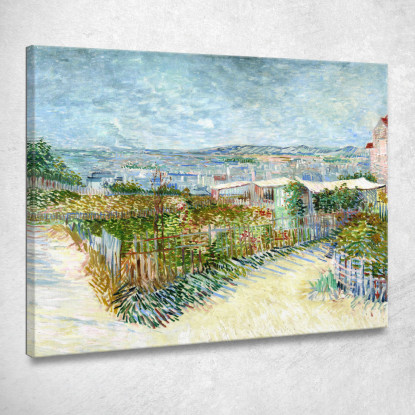 Gli Orti Di Van Gogh A Montmartre 1887 Vincent van Gogh vvg87 quadro stampato su tela